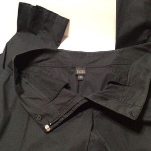 Eileen Fisher Black Nylon/Cotton Long Straight Leg Pants Size L